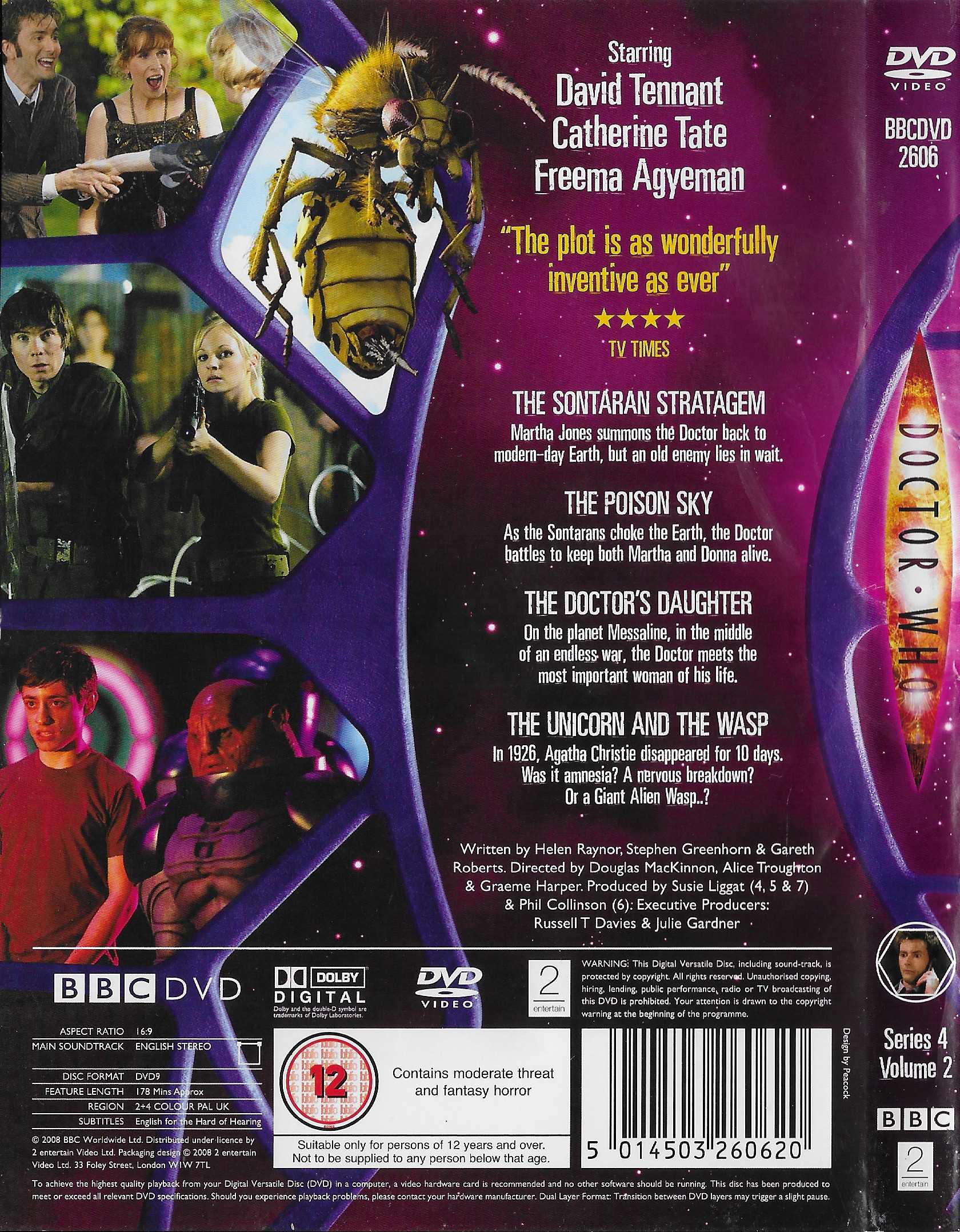 Picture of BBCDVD 2606 Doctor Who - Series 4, volume 2 by artist Helen Raynor / Stephen Greenhorn / Gareth Roberts from the BBC records and Tapes library